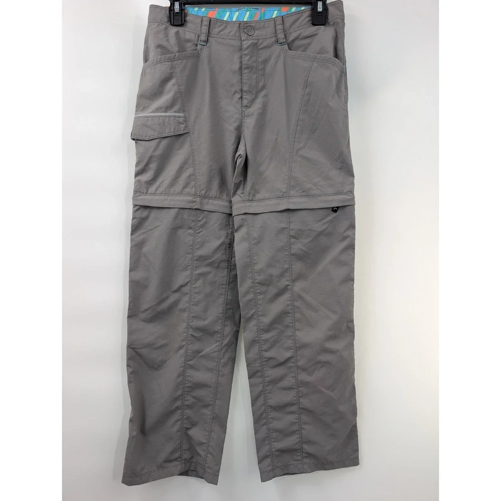 North Face Girls Convertible Pants Gray Size Large 14/16 Outdoor Zip Off‎ Gray - Picture 2 of 9